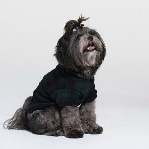 ✨SKIMS FLEECE SLEEP PET DOG HOODIE CYPRESS PLAID S 6-10lbs